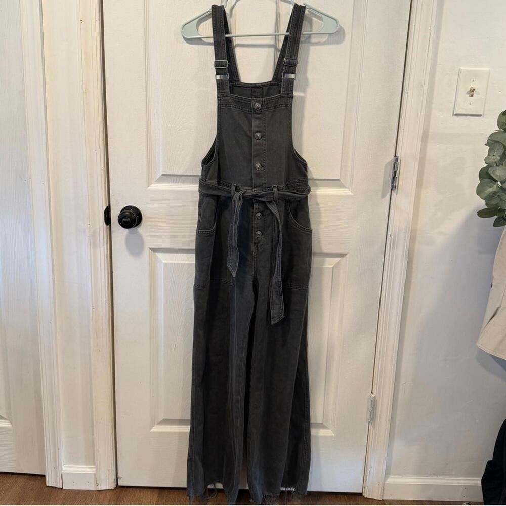 Women's Black Denim Overalls